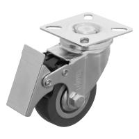 Колесо поворотное с тормозом d-50мм, крепление  платформенное Сибртех