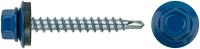 Шурупы кровельные со сверлом 4.8 х 38 синий 100шт , RAL 5005 Пром