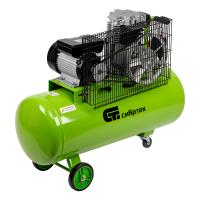 Компрессор воздушный КР-2200/100, 2,2 кВт, 350 л/мин, 100 л, ременной привод, масляный Сибртех