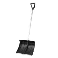 Лопата для уборки снега пластиковая, 470х350х1340 мм, алюминиевый черенок, Россия// Сибртех