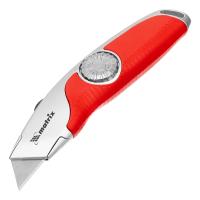 Нож, выдвижное трапецивидное лезвие, эргономичная двухкомпонентная рукоятка Matrix