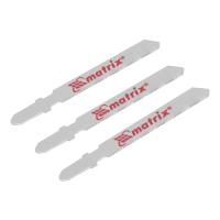 Полотна для электролобзика по металлу, 3 шт., 50 х 0,8мм, HSS, EU- хвостовик Matrix