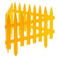 Забор декоративный "Рейка" 28 х 300 см, желтый, Россия Palisad