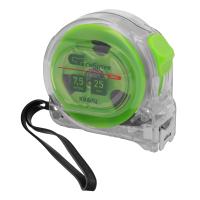 Рулетка Кварц, прозрачный корпус, амортизатор, 7,5 м х 25 мм Сибртех