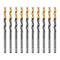 Сверло по металлу, 4,2 мм, HSS-Tin, Golden Tip, 10 шт. Denzel 717210