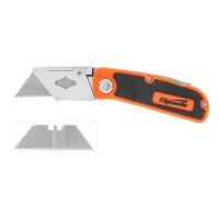 Нож, складной, пластиковая двухкомп рукоятка, сменное трапециевидное лезвие, 5 лезв. Sparta