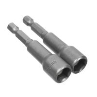 Биты с торцевыми головками сталь CrV, 1/4" Е, 10 мм - 65 мм, 2 шт., (уп.) РемоКолор