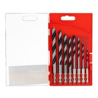 Набор сверл по дереву,3-4-5-6-7-8-9-10 мм, 8шт., шестигран. хвостовик, пластиковый кейс Matrix