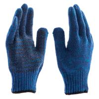 Перчатки трикотажные усиленне, цвет синий, гелевое ПВХ-покрытие, 7 класс, Россия Сибртех