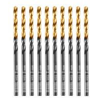 Сверло по металлу, 3 мм, HSS-Tin, Golden Tip, 10 шт. Denzel 717205