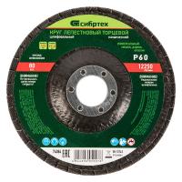 Круг лепестковый торцевой, конический, Р 60, 125 х 22,2 мм Сибртех