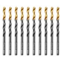 Сверло по металлу, 5,5 мм, HSS-Tin, Golden Tip, 10 шт. Denzel