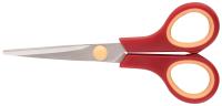 Ножницы бытовые нержавеющие, прорезиненные ручки, толщина лезвия 1,4 мм, 135 мм