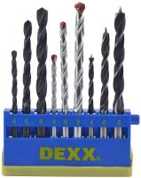Набор DEXX: Сверла комбинированные, 9 предметов 