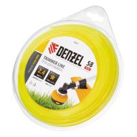 Леска для триммера звезда 2,4 мм х58 м, блистер FLEX CORD Denzel