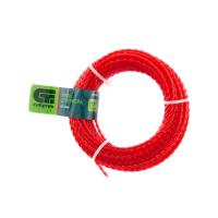 Леска для триммера овальная витая, 2,4 мм х 15 м, Россия Сибртех