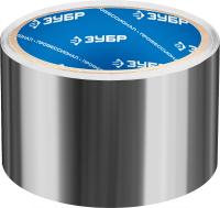 Алюминиевая лента, ЗУБР Профессионал 12262-50-10, до 120 °С, 60мкм, 50 мм х 10м