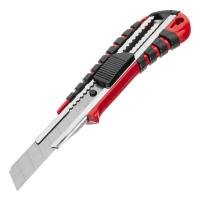 Нож, 18 мм выдвижное лезвие металлическая направляющая эргоном. двухкомпонентная рукоятка Matrix