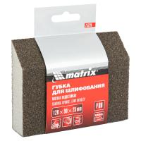 Губка для шлифования, 120 х 90 х 25 мм, трапеция, мягкая, P80 Matrix