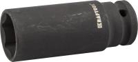 Торцовая головка KRAFTOOL "INDUSTRIE QUALITAT" ударная, удлиненная (1/2"), FLANK, Cr-Mo, 22 мм 