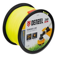 Леска для триммера звезда, 2,4мм х 260м, на DIN катушке FLEX CORD// Denzel