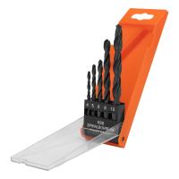 Набор сверл по металлу, 4-5-6-8-10 мм, HSS, 5 шт., пласт. бокс, цилиндрический хвостовик Sparta