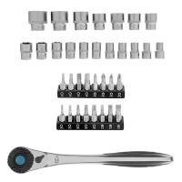 Набор торцевых головок, трещотка 120 зубьев, 36 предметов, 1/2",3/8”, CrV Gross