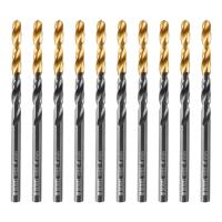 Сверло по металлу, 4 мм, HSS-Tin, Golden Tip, 10 шт. Denzel 717209