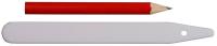Набор меток-ориентиров GRINDA для засеянных грядок: 25 ярлыков (тип - "полоска") + карандаш, 125 мм 