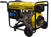 Генератор диз. CHAMPION  DG6501E (5/5,5кВт 8,9лс 12,5л 12V 99кг эл.стартер, колеса, счетчик)