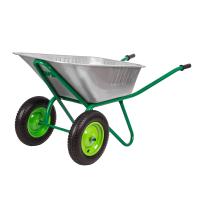 Тачка садово-строительная, 2-х колесная, усиленная, грузоподъемность 320 кг, объем 100 л Сибртех