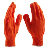 Перчатки трикотажные, акрил, цвет: оранжевый, оверлок, Россия СИБРТЕХ