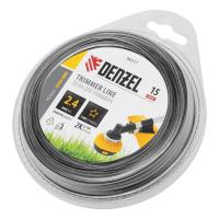 Леска для триммера двухкомпонентная звезда, 2,4мм х 15м, блистер EXTRA CORD// Denzel