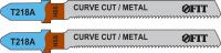 Полотна по металлу, HSS, фрезерованные, волнистые зубья, 76/51/1,1 мм (T218A), 2 шт.