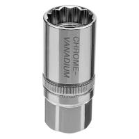 Головка торцевая свечная, магнитная,12-гранная, 21 мм, под квадрат 1/2"  Gross