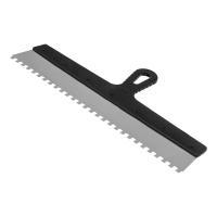 Шпатель из нержавеющей стали, 450 мм, зуб 8х8 мм, пластмассовая ручка Сибртех