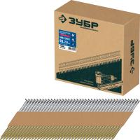 Реечные гвозди ЗУБР SN34 (D34) рифленые 63x2.8 мм, оцинкованные, 4000 шт 305399-63