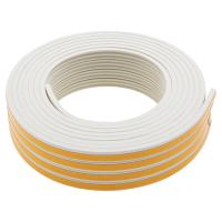 Уплотнитель резиновый, 12 м, профиль "E", белый Сибртех