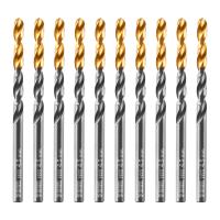 Сверло по металлу, 4,5 мм, HSS-Tin, Golden Tip, 10 шт. Denzel 717211