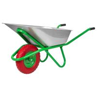 Тачка садово-строительная с PU колесом, грузоподъемность 180 кг, объем 90 л. Сибртех