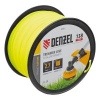 Леска для триммера квадрат, 2,7м х 138м, на DIN катушке FLEX CORD// Denzel