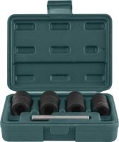 Спиральные головки для демонтажа поврежденного крепежа в наборе, 17, 19, 21,22 мм, 5 предметов Jonne