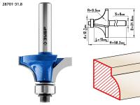 Фреза кромочная калевочная №1, 31,8 мм ЗУБР Профессионал
