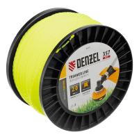 Леска для триммера витой квадрат, 2,0мм х 357м, на DIN катушке FLEX CORD// Denzel