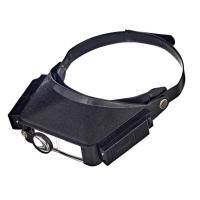 Лупа налобн. 2 светодиод (4хААА) кратность 1.8 / 2.3 / 3.7 / 4.8, доп. линза D 30мм РемоКолор