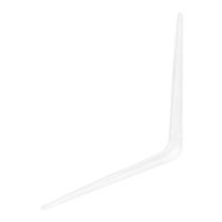 Кронштейн угловой с ребром 400 х 450 мм, белый Сибртех