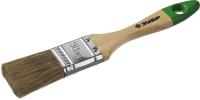 Кисть плоская ЗУБР "ЛАЗУРЬ-МАСТЕР", смешанная щетина, деревянная ручка, 38 мм