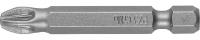 Биты ЗУБР "МАСТЕР" кованые, хромомолибденовая сталь, тип хвостовика E 1/4", PZ3,50 мм, 2шт