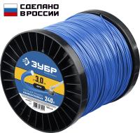 Леска для триммера КРУГ 3.0 мм 240 м ЗУБР Профессионал