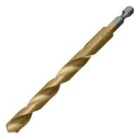 Сверло по металлу, 10 мм, HSS, нитридтитановое покрытие, 6-гранный хвостовик Matrix